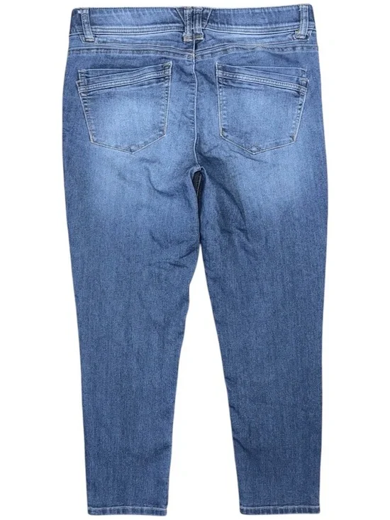 Democracy Jeans Ab Technology Ankle Skimmer Medium Blue Wash Women’s 10 Slimming - Picture 2 of 8